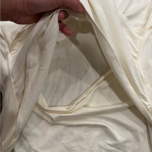 Sahalie Cream Wrap Blouse size XL 55% cotton - Picture 11 of 11